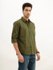 Solid Regular Fit Full Sleeve Shirt | Olive