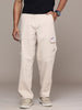 Elite Cream Oversized Cargo Trouser