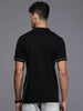 Black Lined Polo Collar T-Shirt