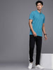 Blue Lined Polo Collar T-Shirt