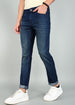 Classic Dark Blue Five Pocket Slim Fit Jeans