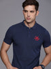 Bold Navy Polo Collar T-Shirt