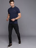 Basic Navy Polo Collar T-Shirt