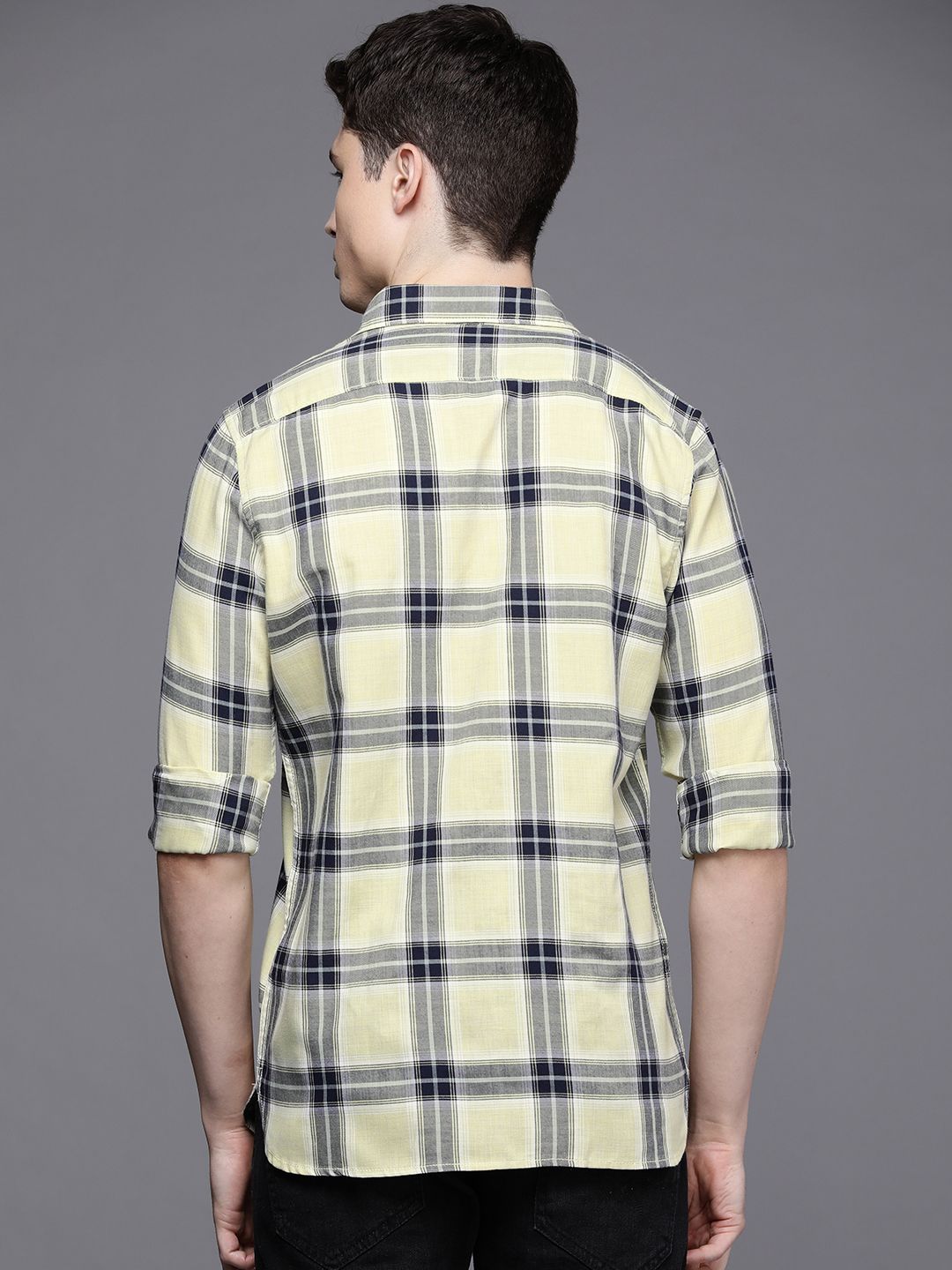 Light Yellow Checkered Shirt