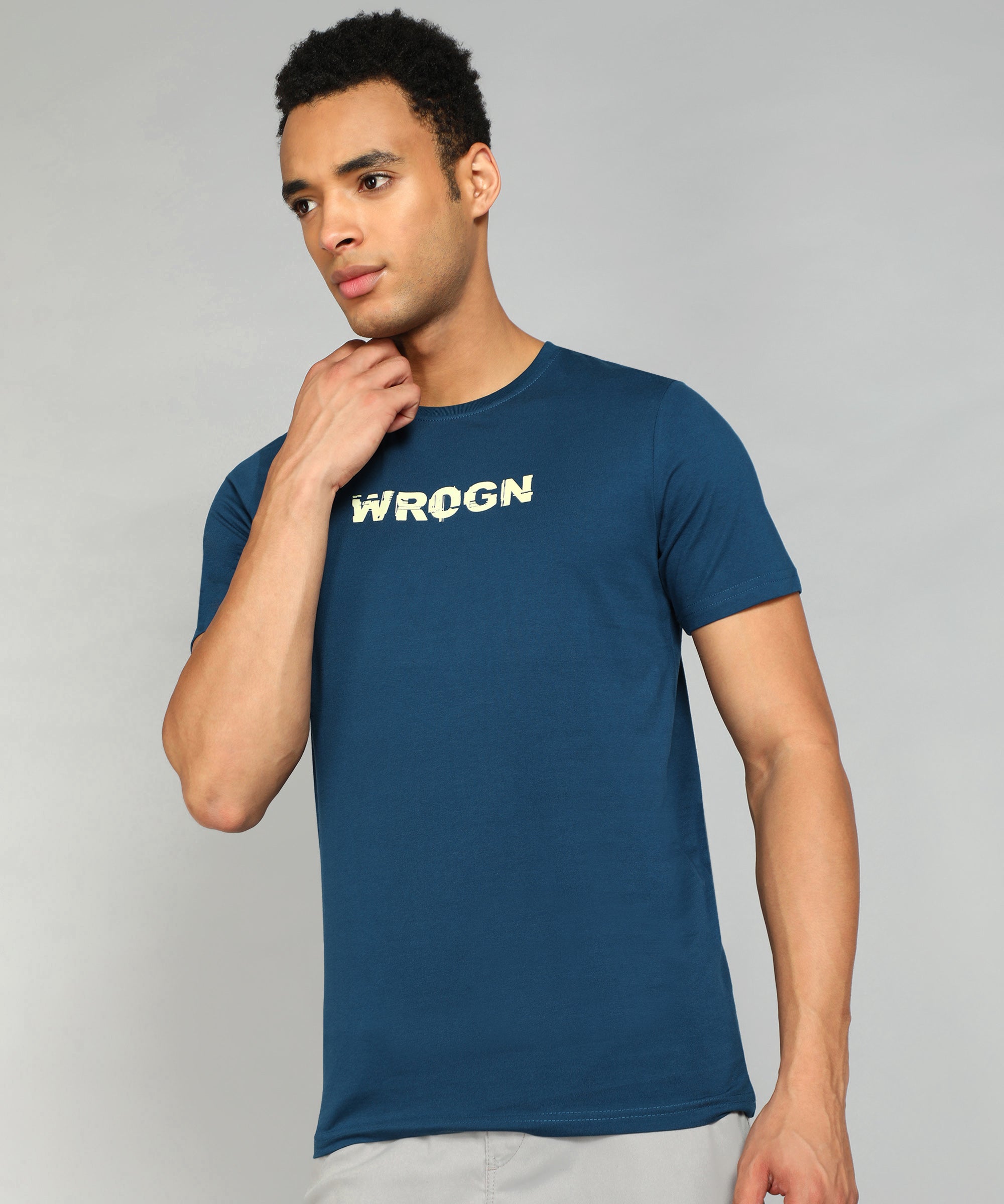 Classic Blue Crew Neck T-Shirt