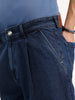 Barrel Fit Denim Jeans | Dark Blue