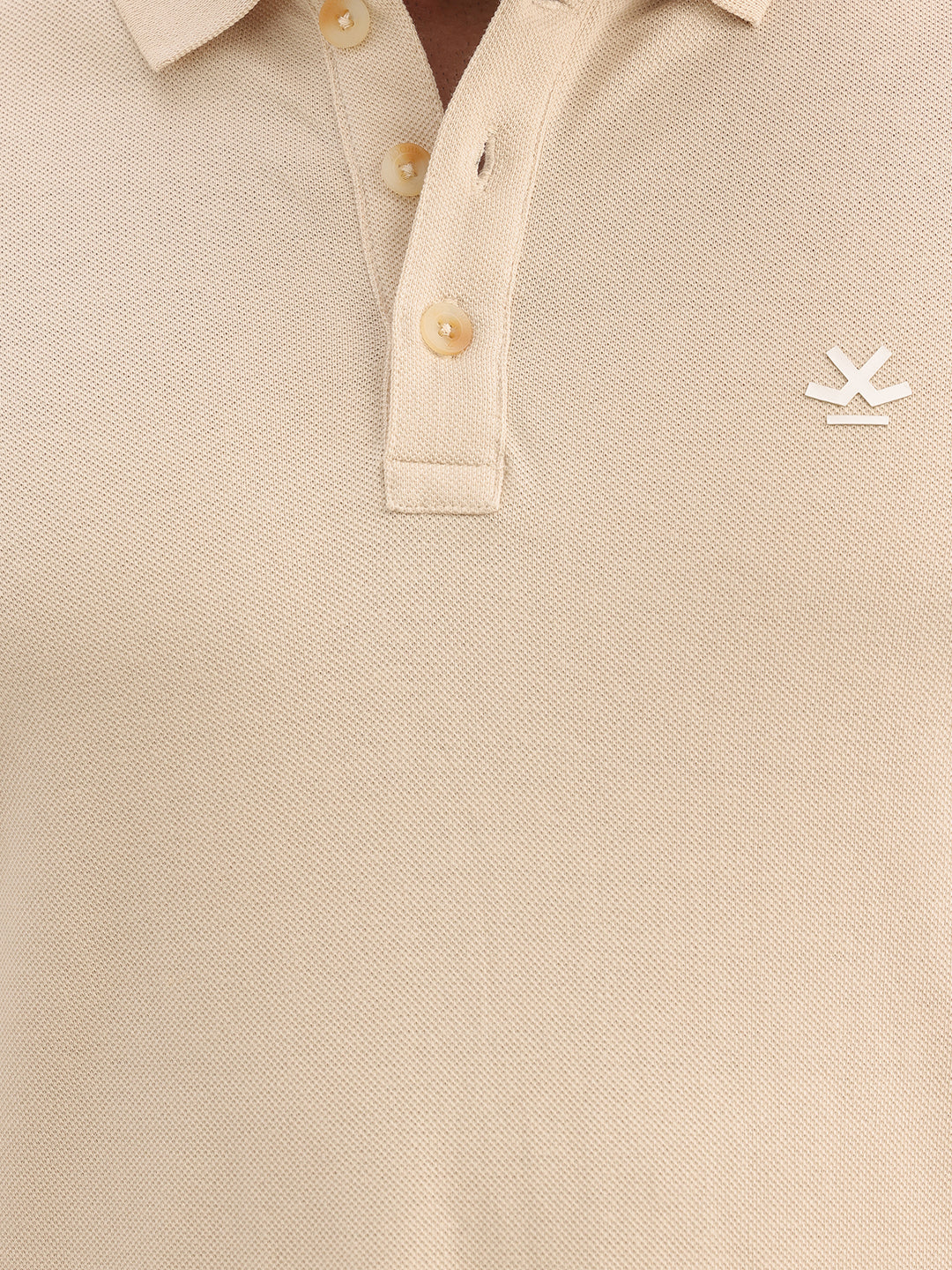 Classic Contrast Sleeve Polo T-Shirt | Beige