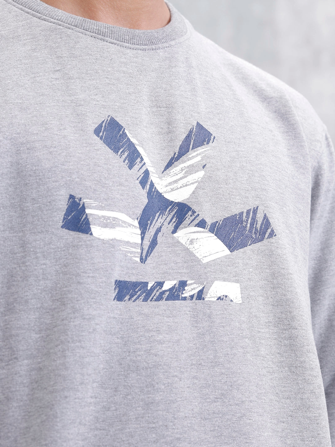 Men's Casual Branded Comfort Fit Sweatshirt | Grey