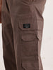 Solid Regular Fit Cargo Trouser | Dark Grey