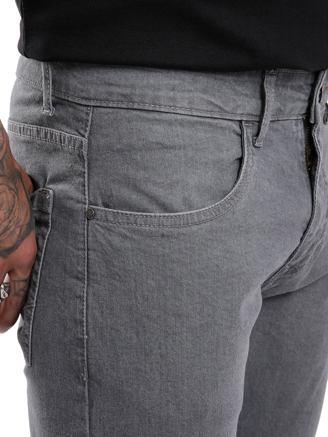 Still Grey Slim Tapered Jeans