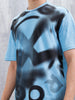 Wrogn Men’s Oversized Graphic Printed T-Shirt | Blue