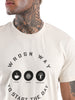 Wrogn Way Printed Beige T-Shirt