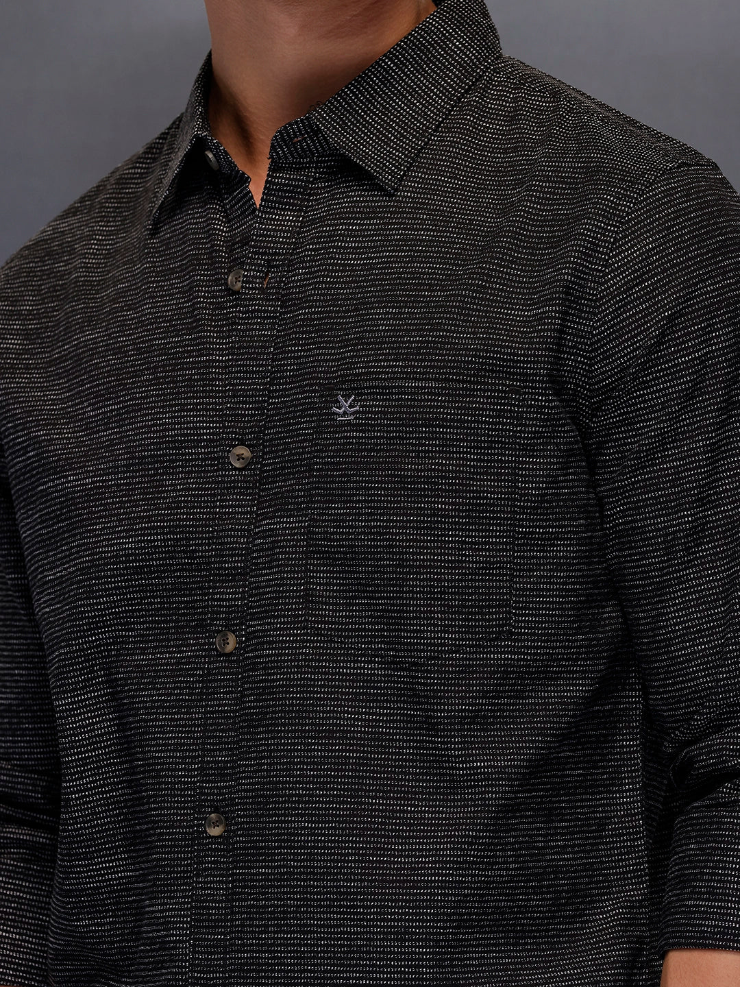 Men's Casual Regular Fit Shirt   |  Black