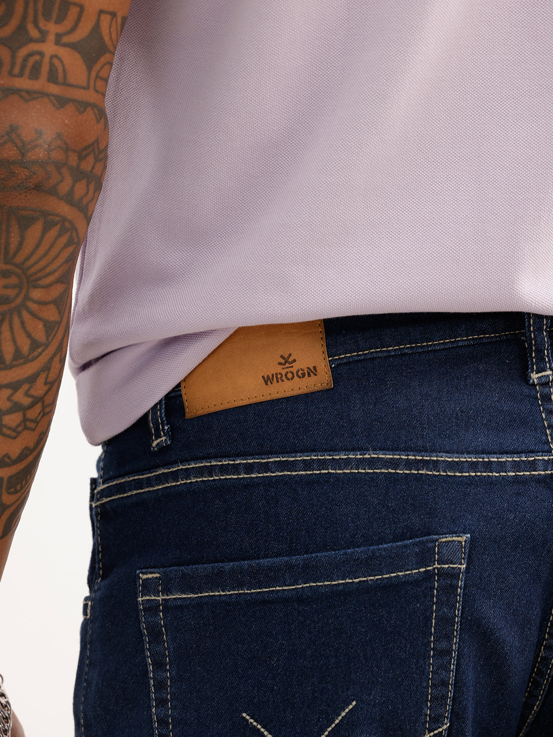 Solid Slim Fit Denim Jeans | Dark Blue