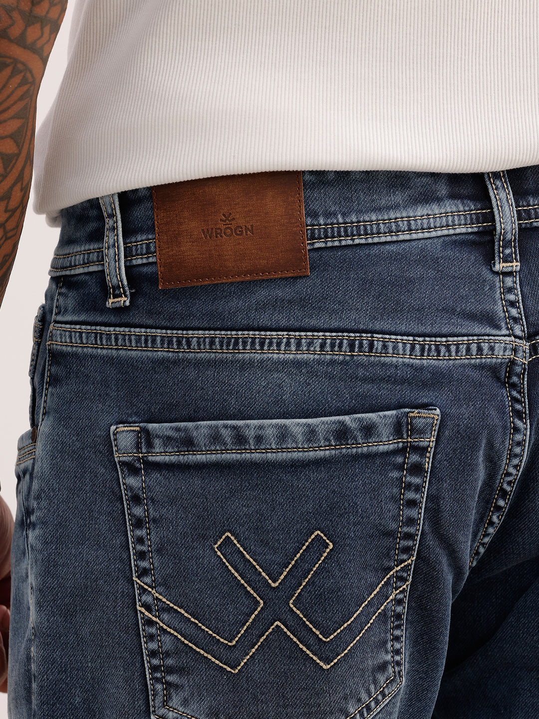 Faded Straight Fit Denim Jeans | Blue | WJN0200SR2223S
