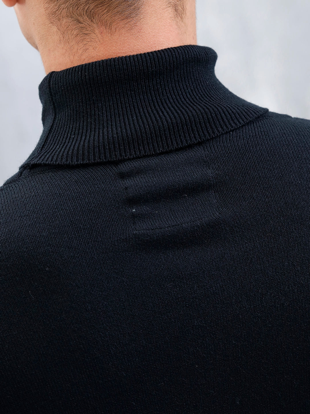 Men’s Casual Turtle Neck Sweater | Black