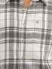 Slim Fit Checkered Full Sleeve Shirt | Grey