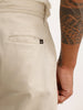 Solid Straight Fit Cotton Trousers | Off White
