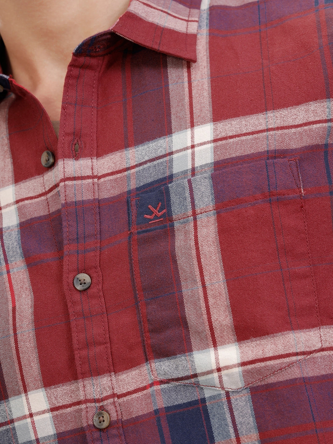 Retro Checkered Pattern Regular Fit Shirt | Red