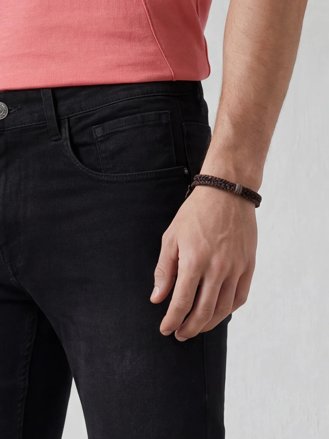 Solid Slim Fit Denim Jeans | Black
