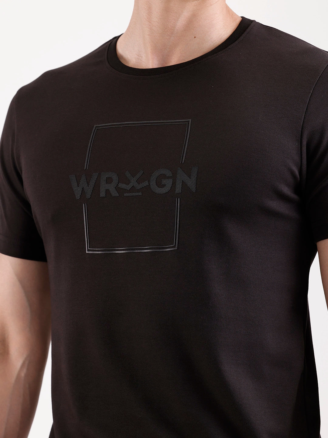 Solid HD Printed T-Shirt   |  Black