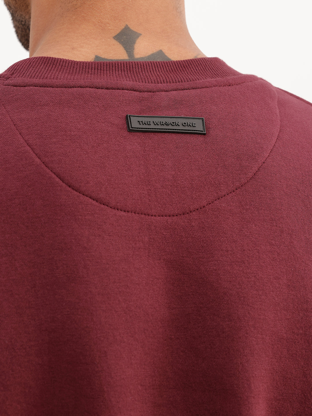 Regular Fit Placement Printed Sweatshirt | Wine