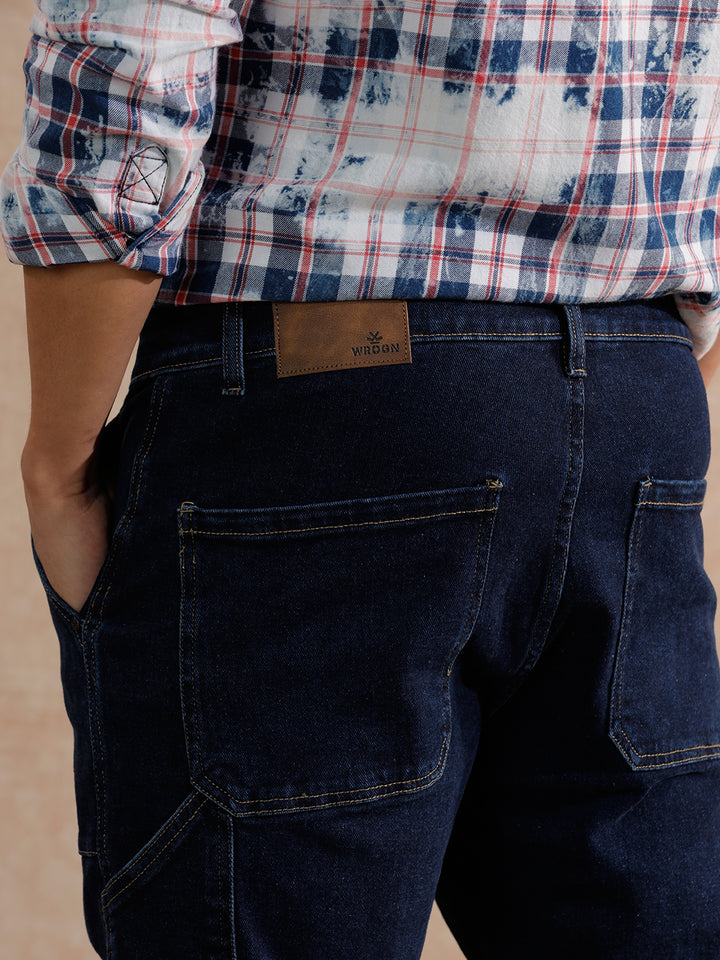 Solid Heavy Fade Slim Fit Jeans | Blue