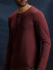 Solid Rust Henley T-Shirt