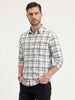 Slim Fit Checkered Shirt | White