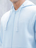 Men’s Solid Zip-Up Hoodie Sweatshirt | Blue