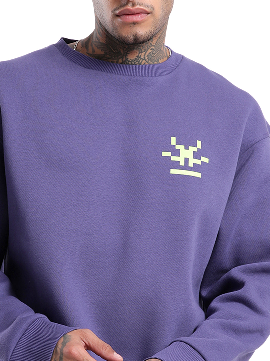 Elite Purple Back Printed Sweatshirt