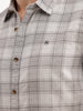 Slim Fit Checkered Shirt  | Grey