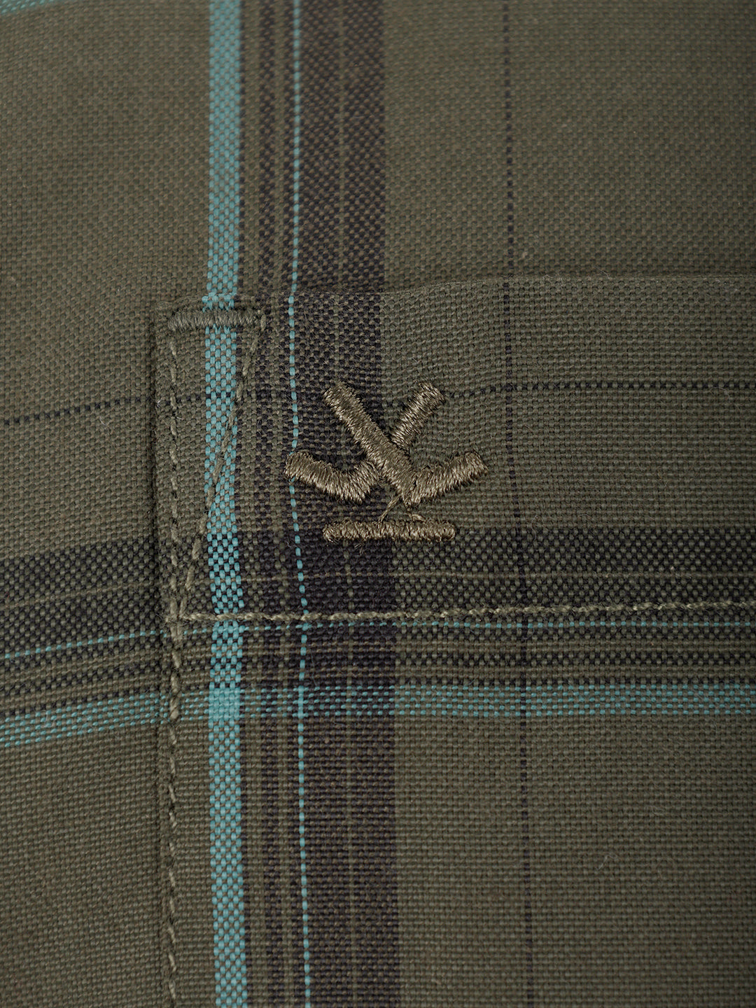 Regular Fit Checkered Shirt | Olive