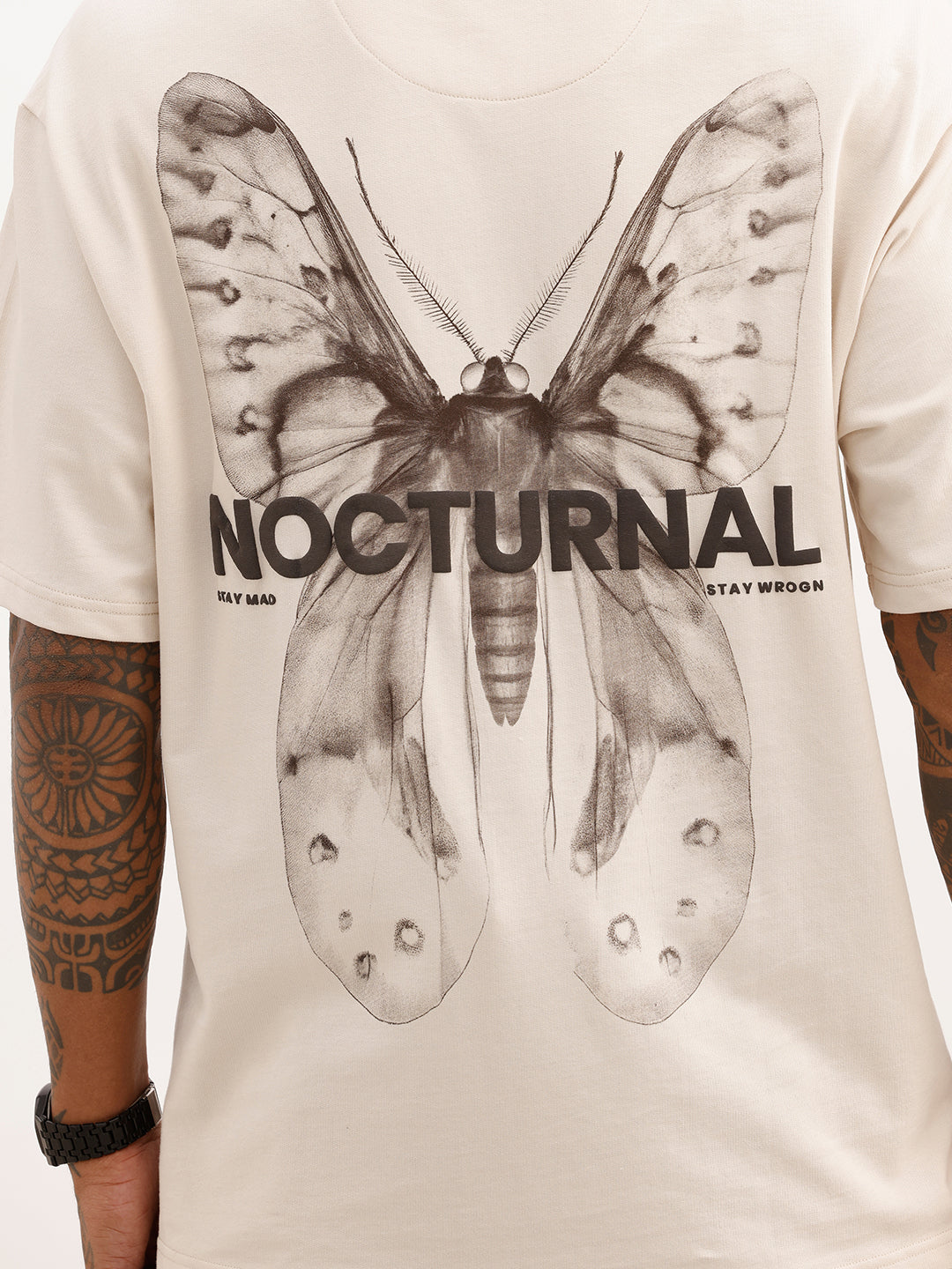Classic Back Puffer Printed T-Shirt | Beige | WTS02HSOS1340S