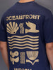 Classic Back Printed T-Shirt   |  Navy Blue
