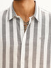 Slim Fit Full Sleeve Striped Shirt | Black