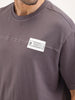 Oversized Cut & Sew Patch Tshirt | Dark Grey
