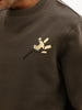 Comfort Fit Placement Printed Sweatshirt | Olive