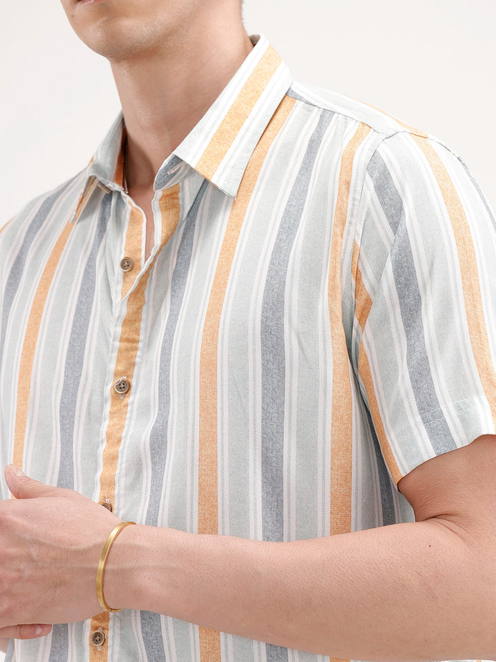 Slim Fit Striped Shirt | Multicolor