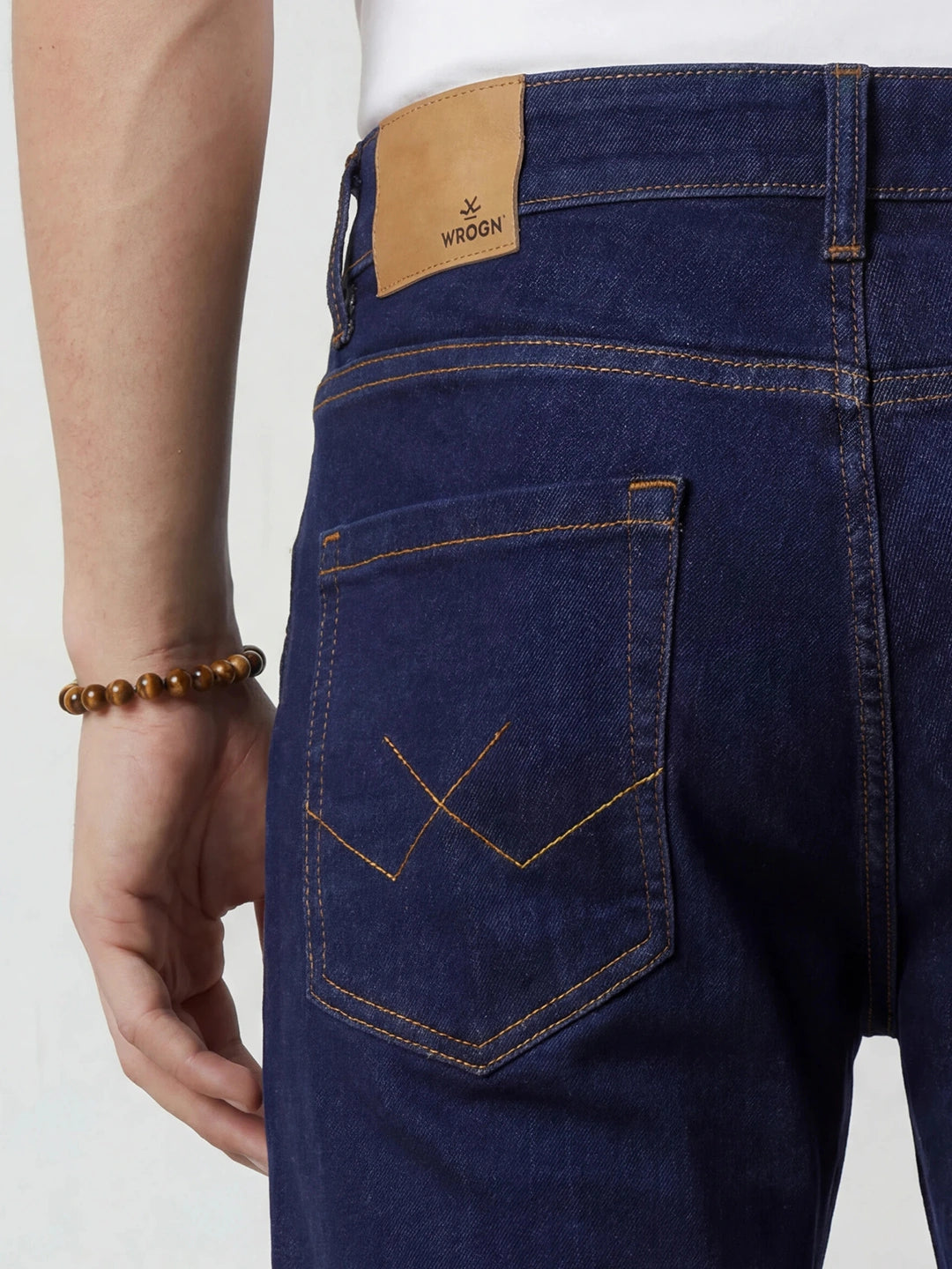 Solid Relaxed Slim Fit Jeans | Blue