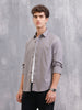 Solid Linen Blend Shirt | Grey