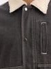 Classic Slim Fit Sherpa Denim Jacket | Black