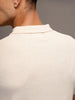 Textured Knit slim fit Polo T-shirt | Beige