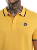 Yellow Pique Tipped Collar Polo