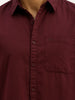 Solid Slim Fit Full Sleeve Shirt | Wine