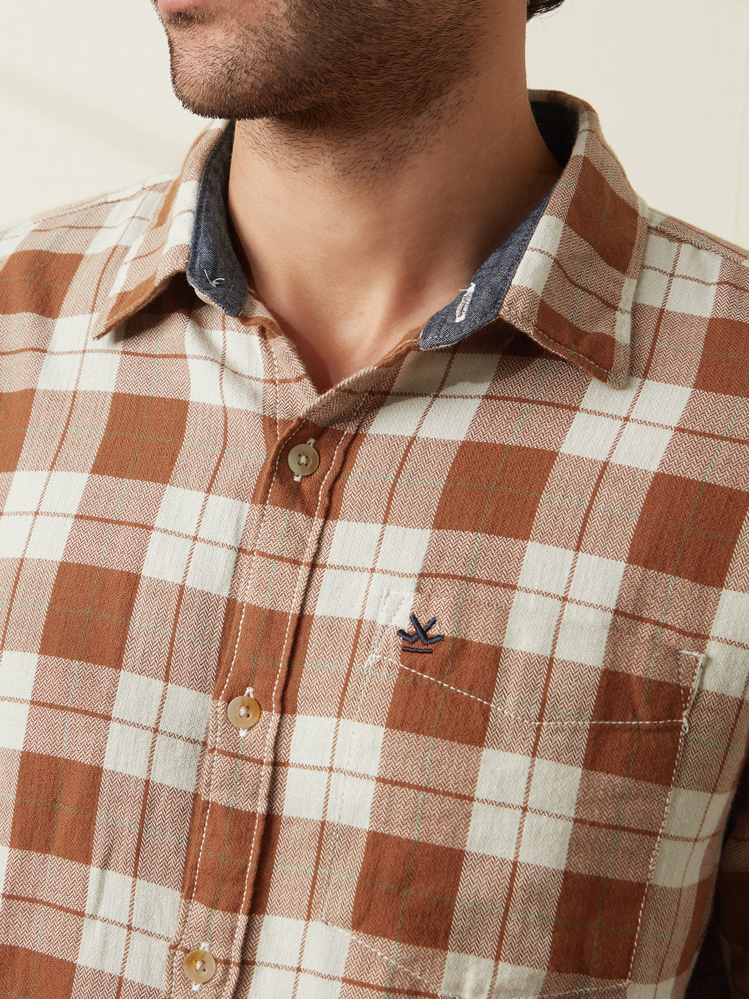 Dyed Checks Casual Shirt