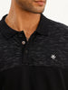 Classic Cut & Sew Full Sleeve Polo T-Shirt | Black | WOTS1575M