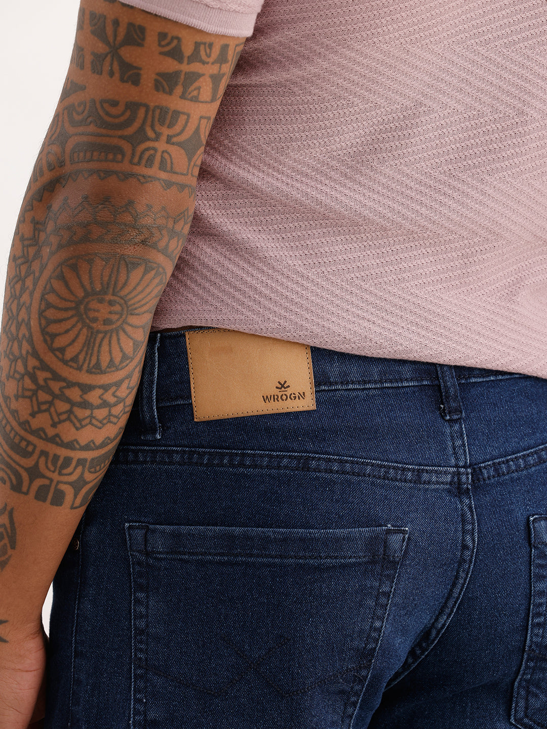 Solid Slim Fit Denim Jeans | Dark Blue