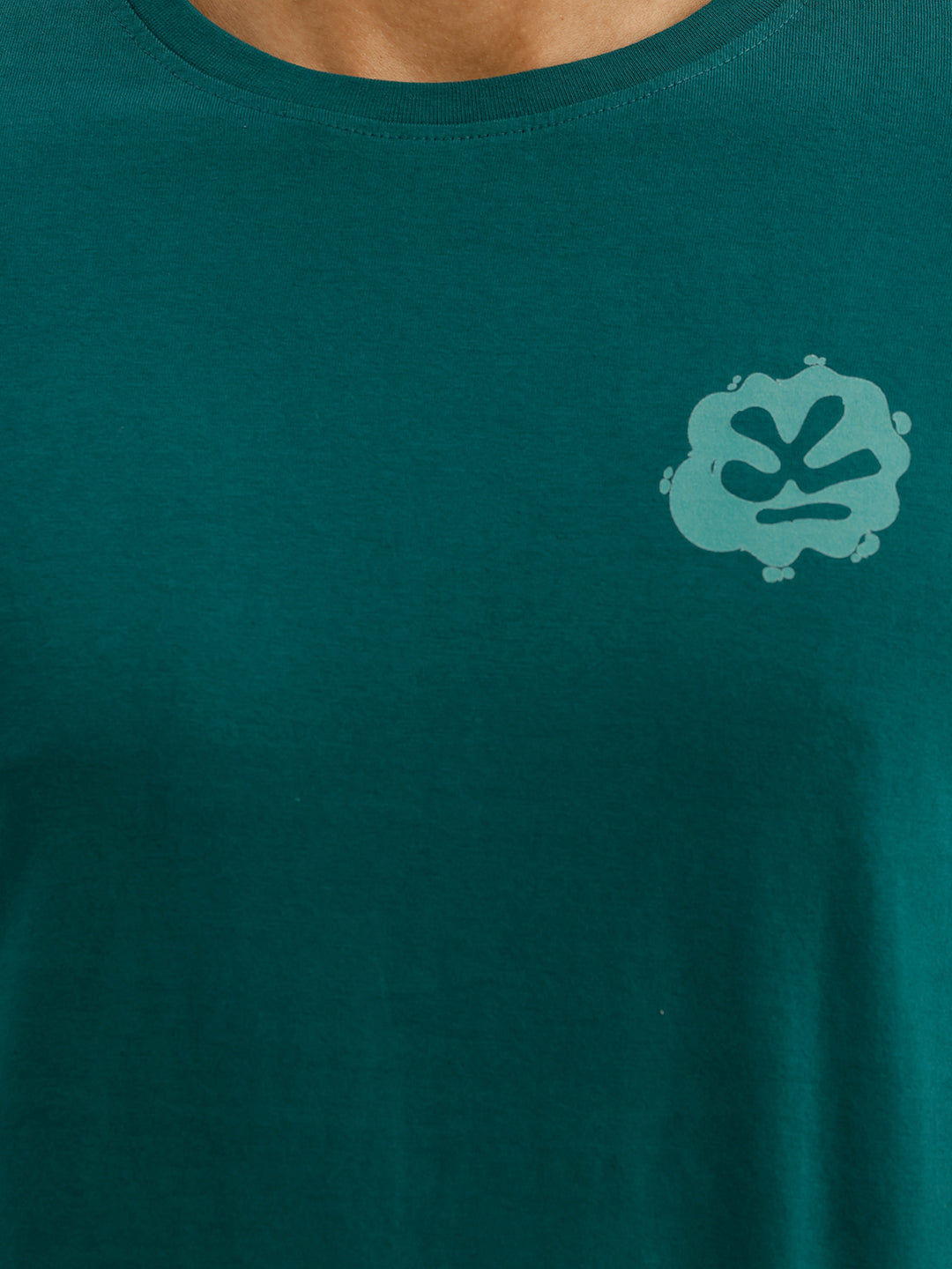 Classic Slim Fit Placement Printed T-Shirt | Dark Green