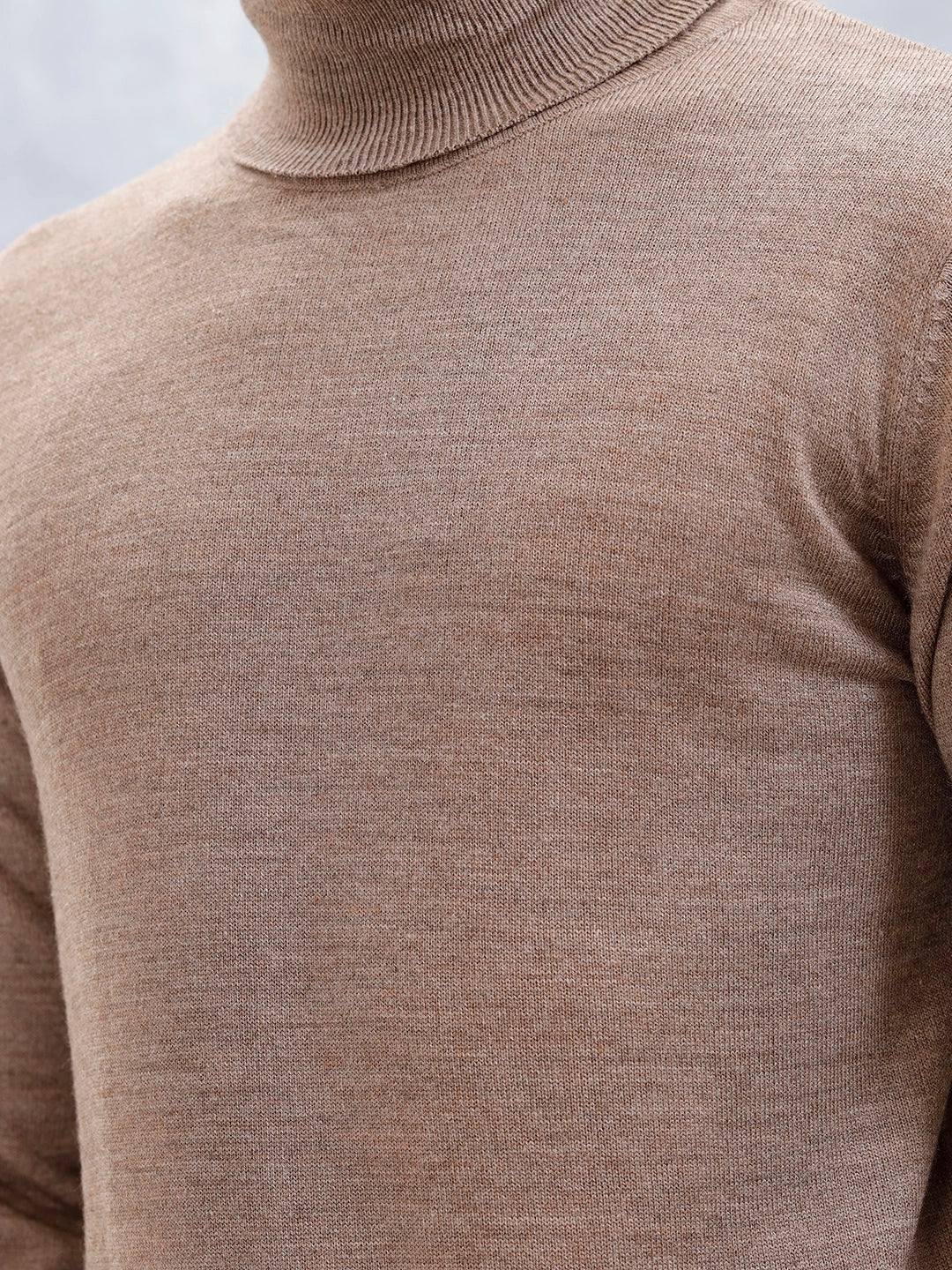 Men’s Casual Turtle Neck Sweater | Brown